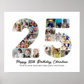 第25誕生日第20回写真コラージュ記念日 ポスター (正面)