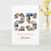 第25誕生日第25号写真集パーソナライズされた カード (黄色い花)