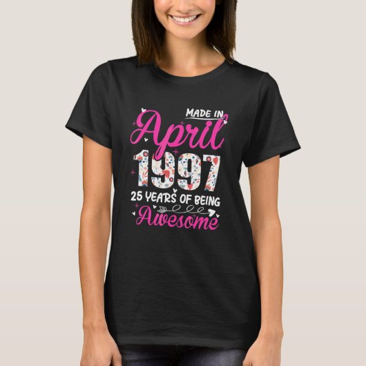 第25誕生日素晴らし1997年4月以来フローラ1 Tシャツ (正面)