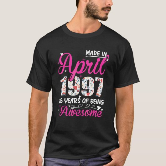 第25誕生日素晴らし1997年4月以来フローラ1 Tシャツ (正面)