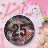 第25誕生日花火inクラウド紙プレート ペーパープレート (パーティー)