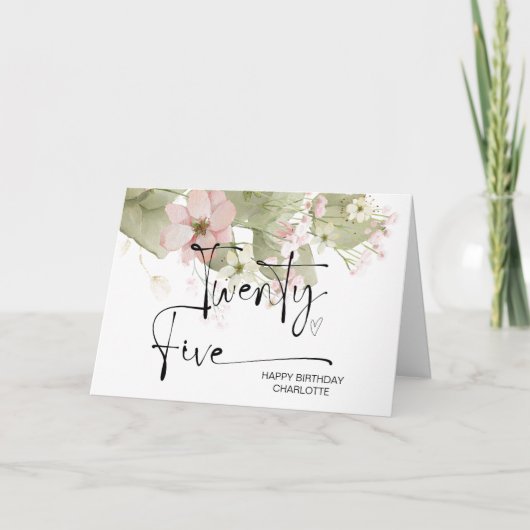 第25誕生日25ハッピーバースデー カード (正面)