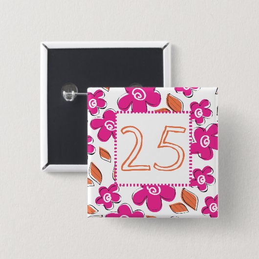 第25誕生日 缶バッジ (正面&裏面)
