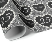 第25銀製のグリッター記念日| DIYの文字 ラッピングペーパー (ロールコーナー)