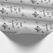 第25銀製の結婚記念日 ラッピングペーパー (角)