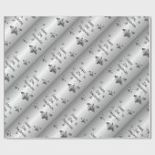 第25銀製の結婚記念日 ラッピングペーパー (フラット)