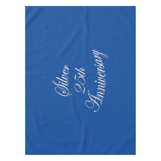 第25銀製記念日のテーブルクロス テーブルクロス (正面)