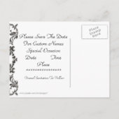 第25銀製記念日のパーティの招待状の郵便はがき インビテーションポストカード (裏面)