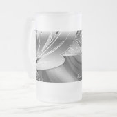 第25銀製記念日花ビールステインのマグ フロストグラスビールジョッキ (正面左)