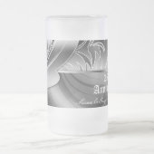 第25銀製記念日花ビールステインのマグ フロストグラスビールジョッキ (中央)