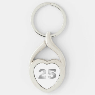 第25銀製記念日Keychain キーホルダー