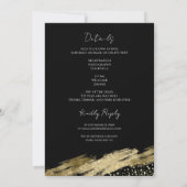 第25類懇親会ブラック&金ゴールド招待状 招待状 (裏面)