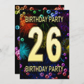 第26回バースデーパーティー招待花火大会 招待状 (正面/裏面)