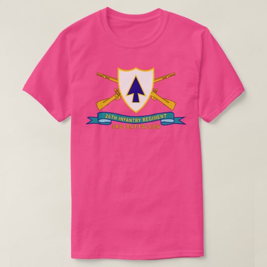 第26歩兵連隊DUI w Brリボン30億X Tシャツ (デザイン正面)