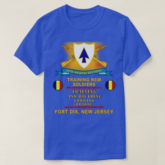 第26歩兵連隊DUI w BrリボンTOP Ft Dix Tシャツ (デザイン正面)