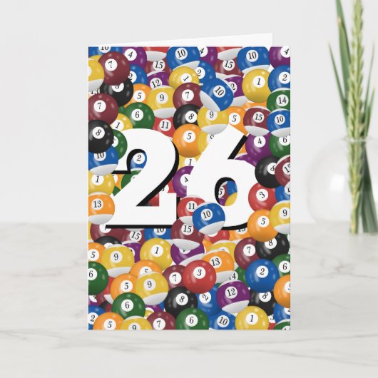 第26誕生日ビリヤード・ボール カード (正面)
