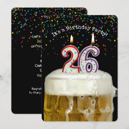 第26誕生日ビールパーティー 招待状
