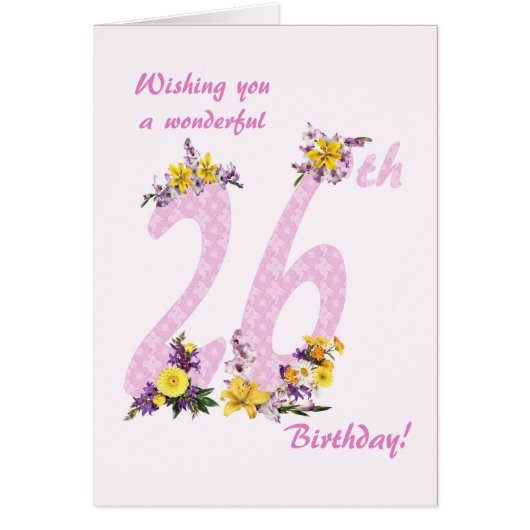 第26誕生日花飾数 (正面)