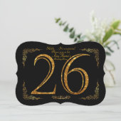 第26、誕生会第26、素晴らしいのGatsby、黒及び金ゴールド 招待状 (スタンド正面)