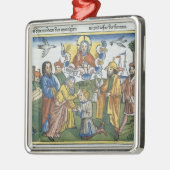 第27はジョシュアに18-23モーゼ彼の手を置きます、 メタルオーナメント (左)