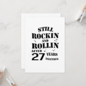 第27記念日-カップル27年の記念日の カード (正面/裏面インサイチュ)