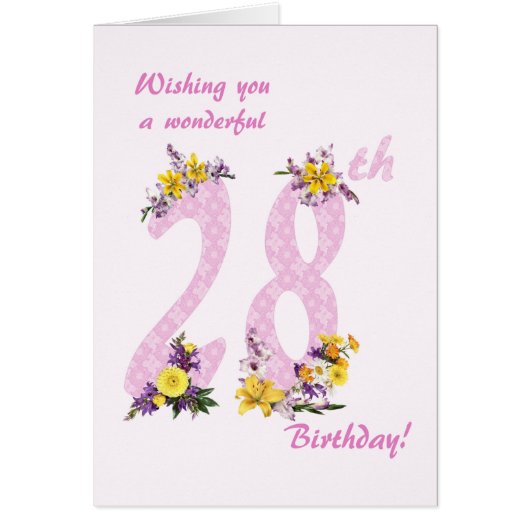 第28誕生日花飾数 (正面)