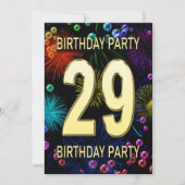 第29回バースデーパーティー招待花火大会 招待状 (正面)