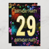 第29回バースデーパーティー招待花火大会 招待状 (正面/裏面)