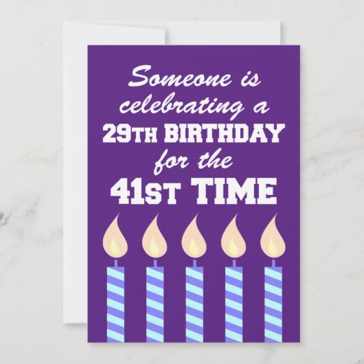 第29祝誕生日第21回第70回招待 招待状 (正面)