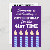 第29祝誕生日第21回第70回招待 招待状 (正面/裏面)