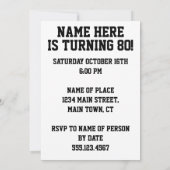 第29祝誕生日第21回80回 招待状 (裏面)