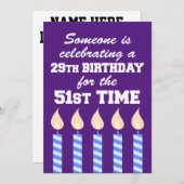 第29祝誕生日第21回80回 招待状 (正面/裏面)