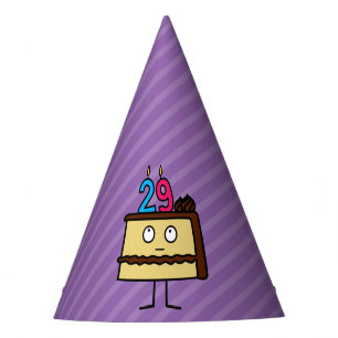 第29蝋燭が付いているお誕生日ケーキ パーティーハット