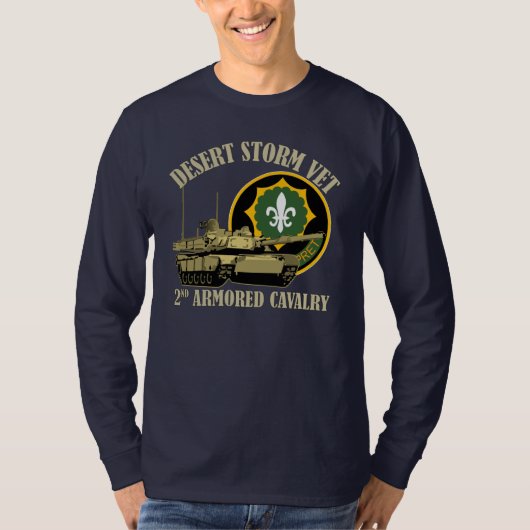 第2 ACRの湾岸戦争の獣医M1タンク Tシャツ (正面)