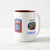 第2 Bn.第82の戦闘任務航空部隊のBde第82のAbnのマグ ツートーンマグカップ (正面右)