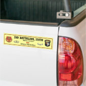 第2 Bn.、320th FA Bumper.Sticker バンパーステッカー (トラック上)