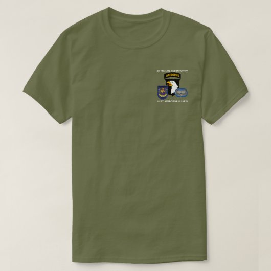 第2 BN. (ABN)の502ND歩兵の101ST空輸のワイシャツ Tシャツ (デザイン正面)