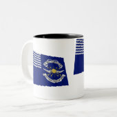 第2 Dragoons Waving Flag連隊のLt ツートーンマグカップ (正面左)