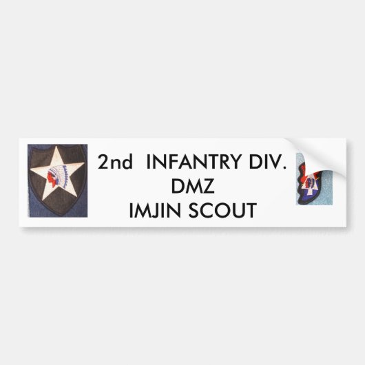 第2 Inf Div 001、第2 Inf Div 002の第2歩兵… バンパーステッカー (正面)