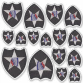 第2INF歩兵師団インディアン頭輪郭 シール (正面)