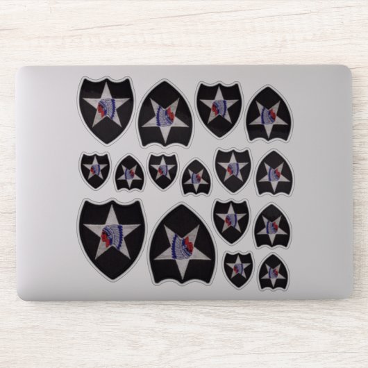 第2INF歩兵師団インディアン頭輪郭 シール (コンピューター)