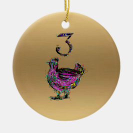 第3そして第4日のクリスマスの装飾 セラミックオーナメント