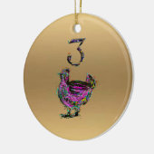 第3そして第4日のクリスマスの装飾 セラミックオーナメント (左)