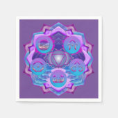 第3の目の資質のチャクラ スタンダードカクテルナプキン (正面)