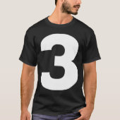 第3はっきりした号3大フォント記号キャラクター Tシャツ (正面)