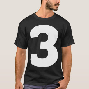 第3はっきりした号3大フォント記号キャラクター Tシャツ