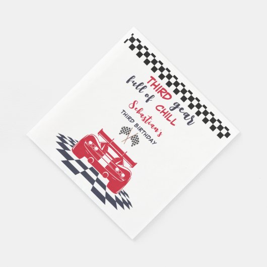 第3ギアの寒さ第3子供の誕生日 スタンダードランチョンナプキン (角)