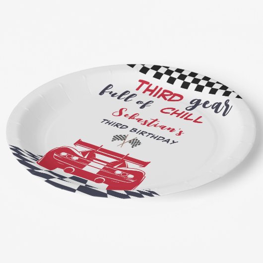 第3ギアの寒さ第3子供の誕生日 ペーパープレート (アングル)