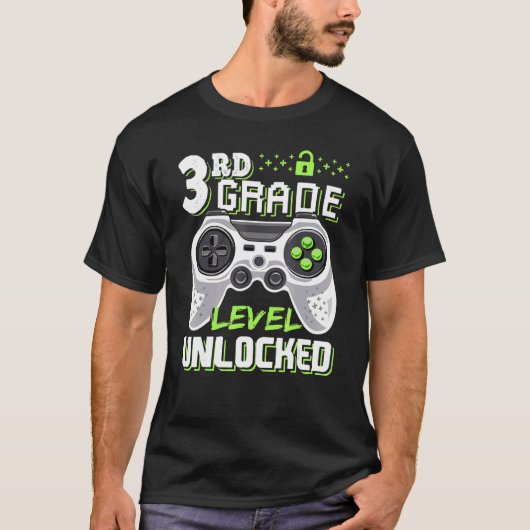 第3グレードのロック解除されたビデオゲーム新学期 Tシャツ (正面)