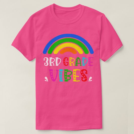 第3グレードビーブレインボー新学期キッズ Tシャツ (デザイン正面)
